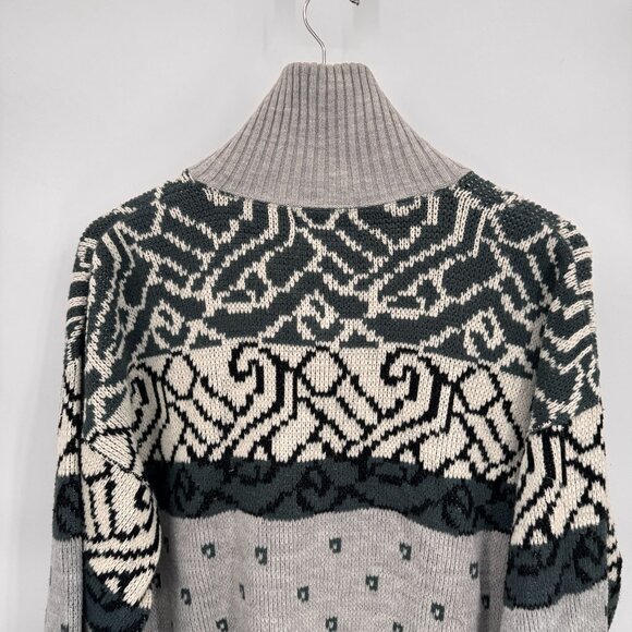 Clipper Mist Full Zip Sweater Mens Large Gray Acrylic Pockets Grandpacore‎ VTG - Picture 5 of 7